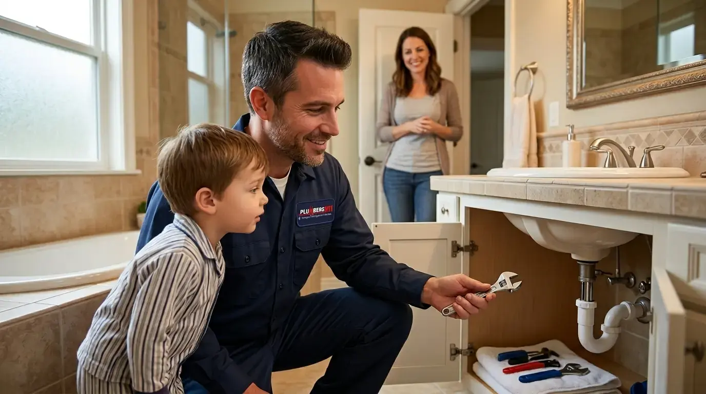 Licensed plumber at work in Carol Stream, IL